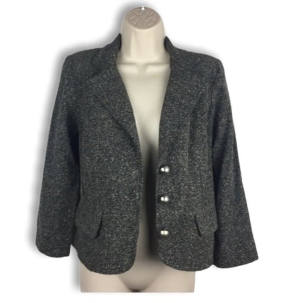 XOXO Gray Tweed Blazer Jacket